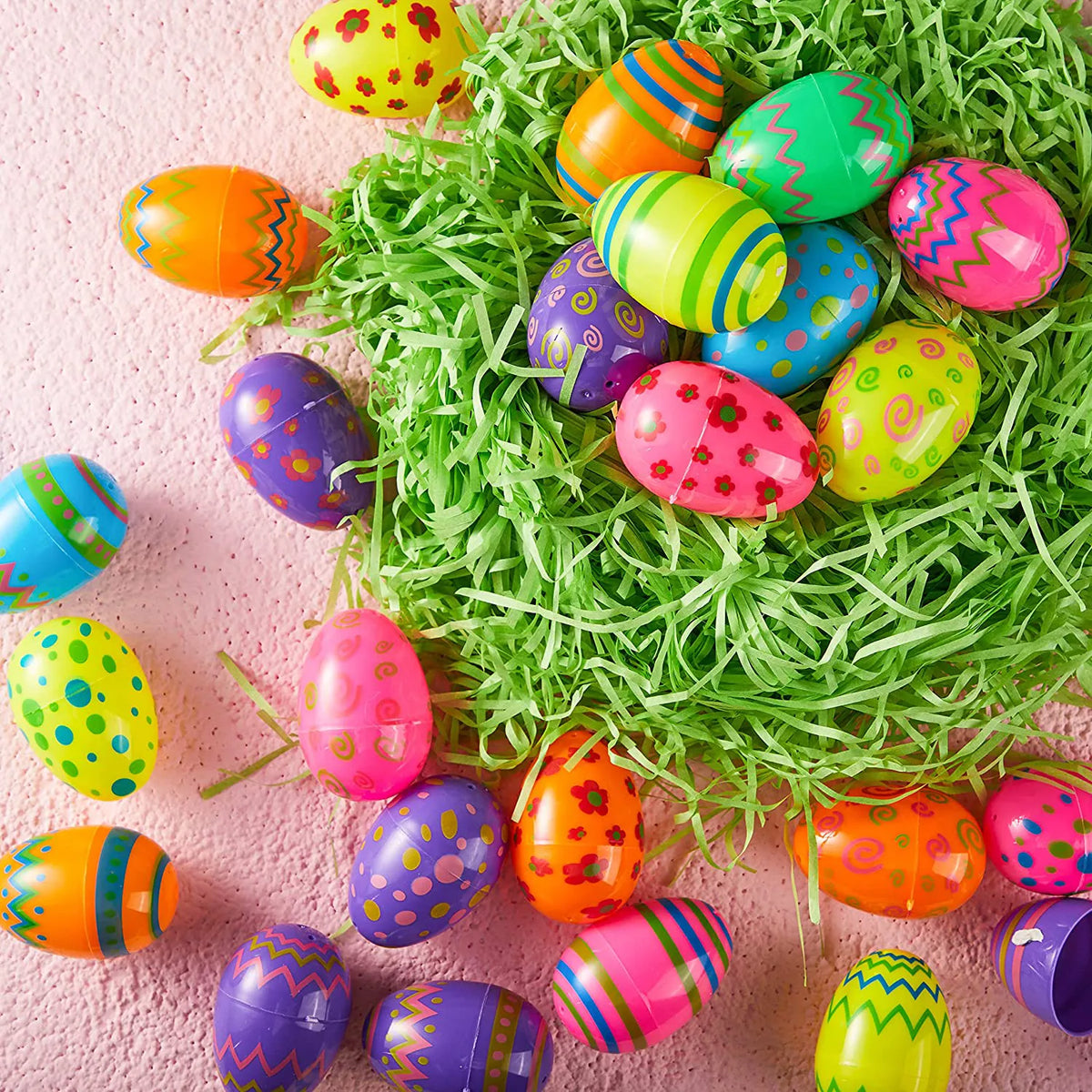36 Pcs Printed Easter Egg Shells
