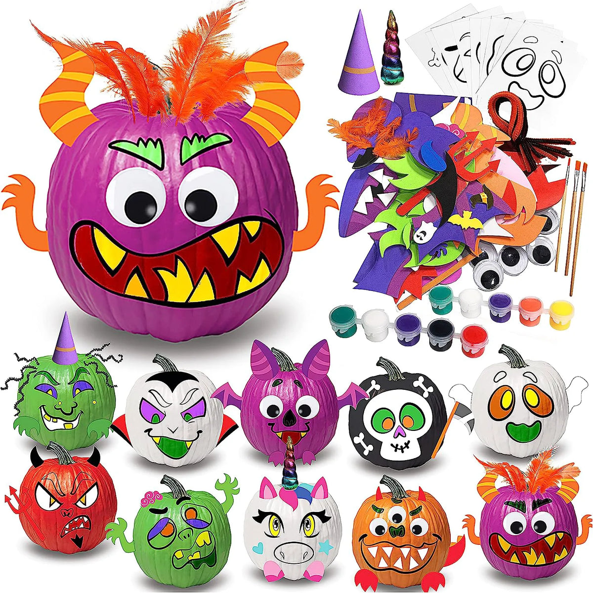 KLEVER KITS 3D Pumpkin Decoration Set