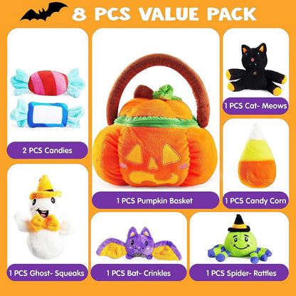 Plush Pumpkin Baby Basket