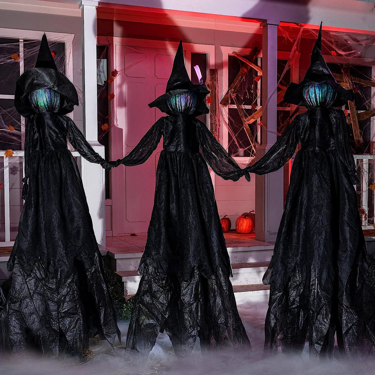 3-Pack 4.2 ft Halloween Witch Yard Decorations