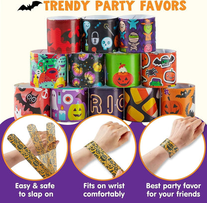 Halloween Slap Bracelets (72-Pack)