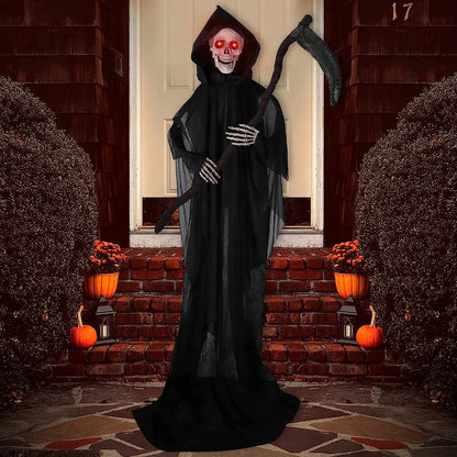 64.5in Animated Standing Grim Reaper for Halloween