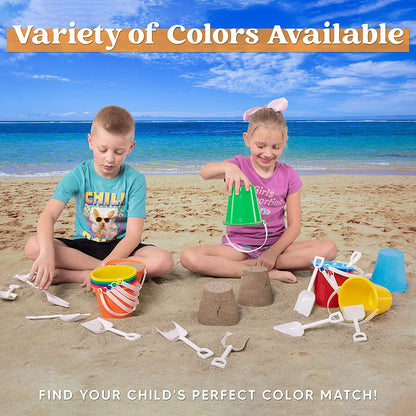 SLOOSH Beach Buckets with Sand Shovels, 12 Sets