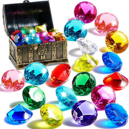 16 Colorful Underwater Gem Pool Toys