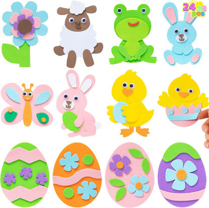 JOYIN Easter Egg Magnet Craft Set (24 Pack)