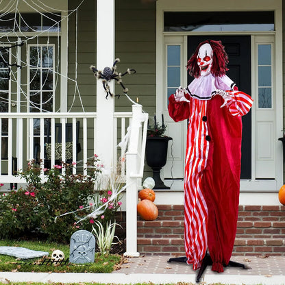 68-Inch Halloween Scary Clown Standing Decoration
