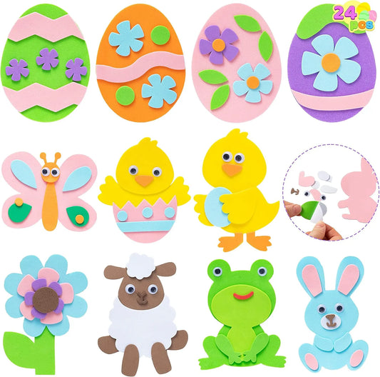 JOYIN Easter Egg Magnet Craft Set (24 Pack)