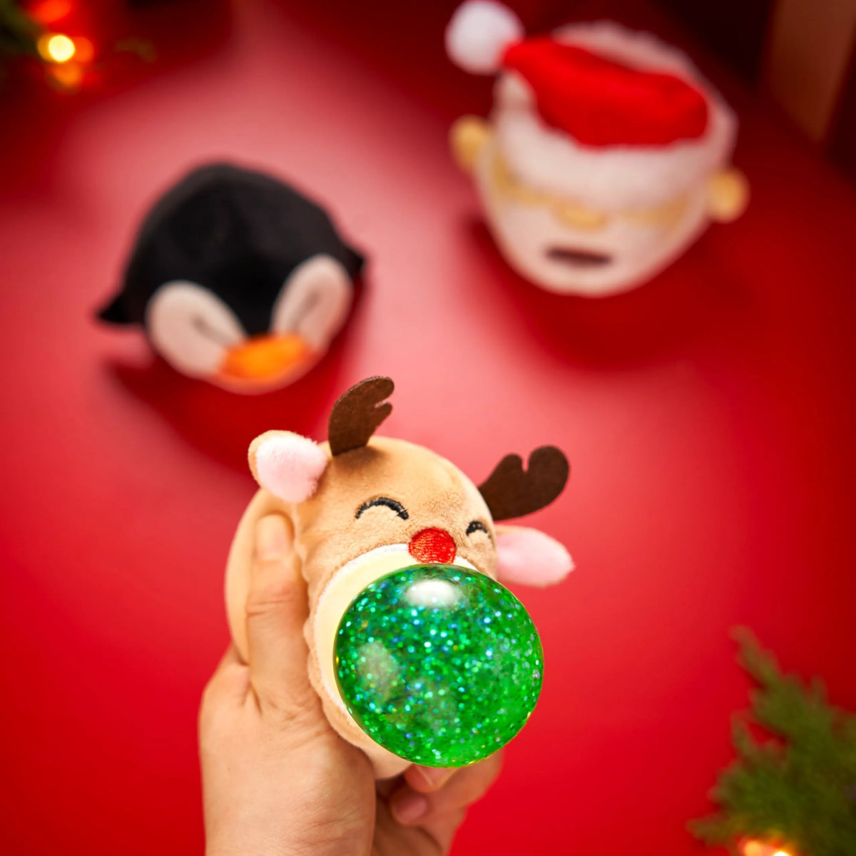 3 Pack Christmas Squeeze Plush Balls
