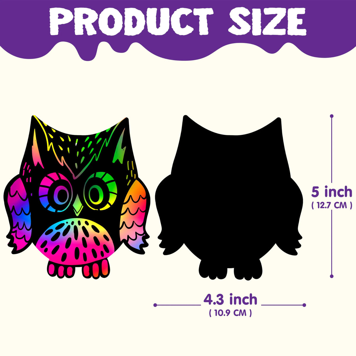 120-Pack Halloween Rainbow Scratch Art Craft Kit for Kids