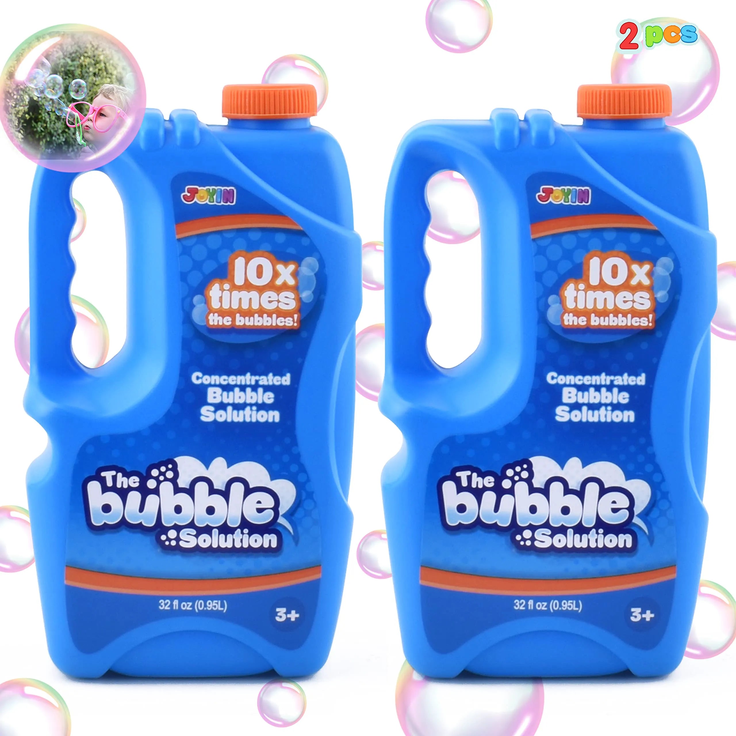 32 oz Bubble Solution Concentrated, 2 Pack Blue