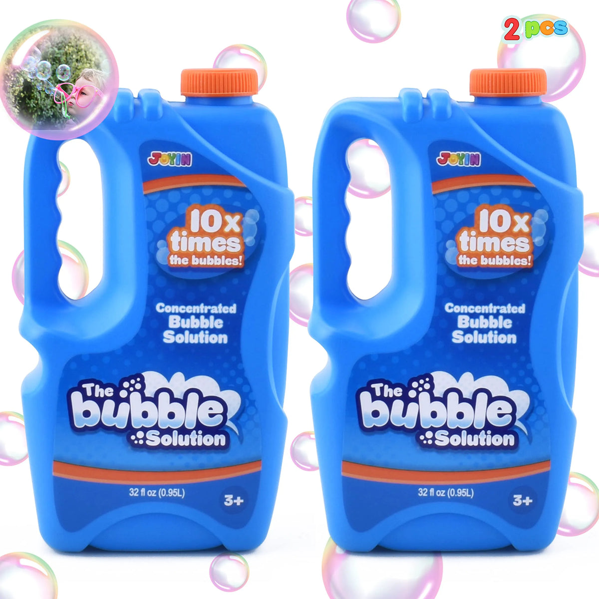 32 oz Bubble Solution Concentrated, 2 Pack Blue