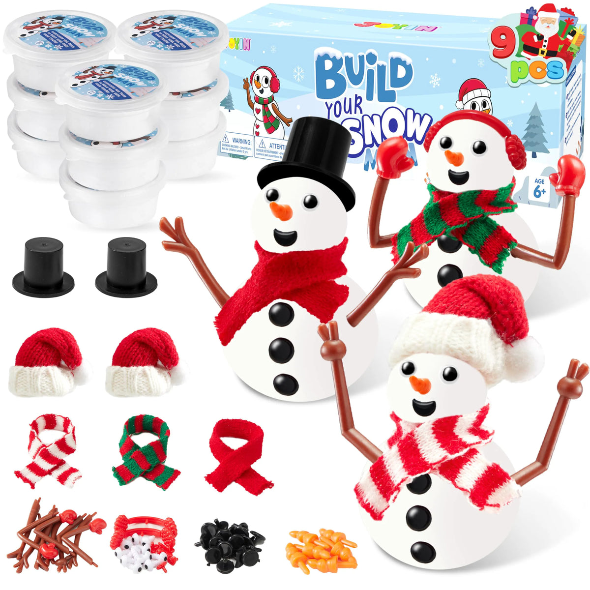 3 Pack DIY Build a Snowman Christmas Craft Kit