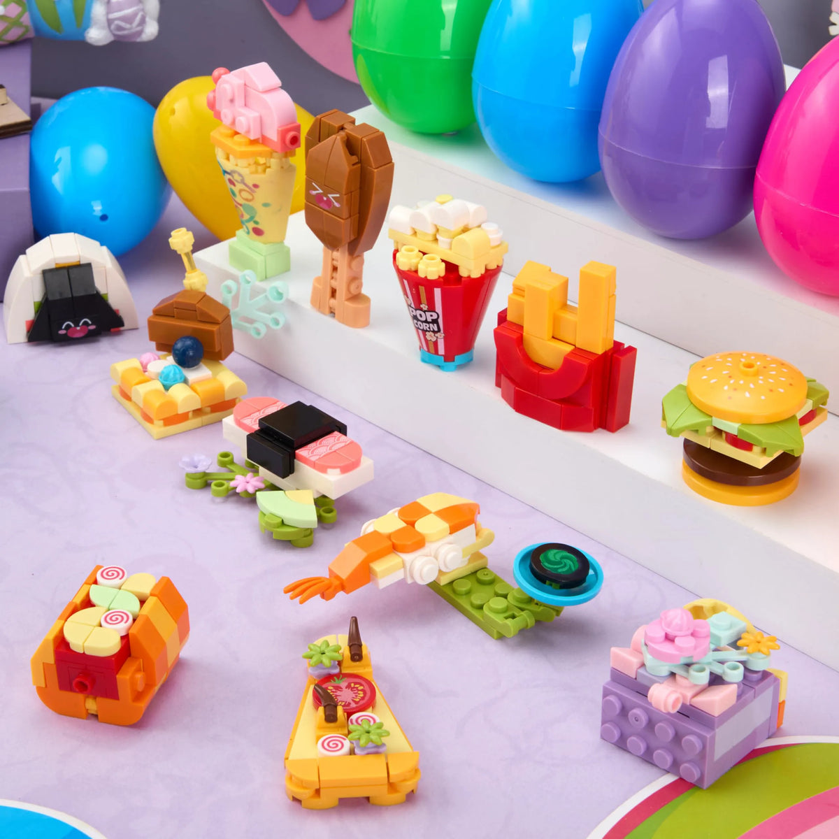 12 Prefilled Easter Eggs with Building Blocks