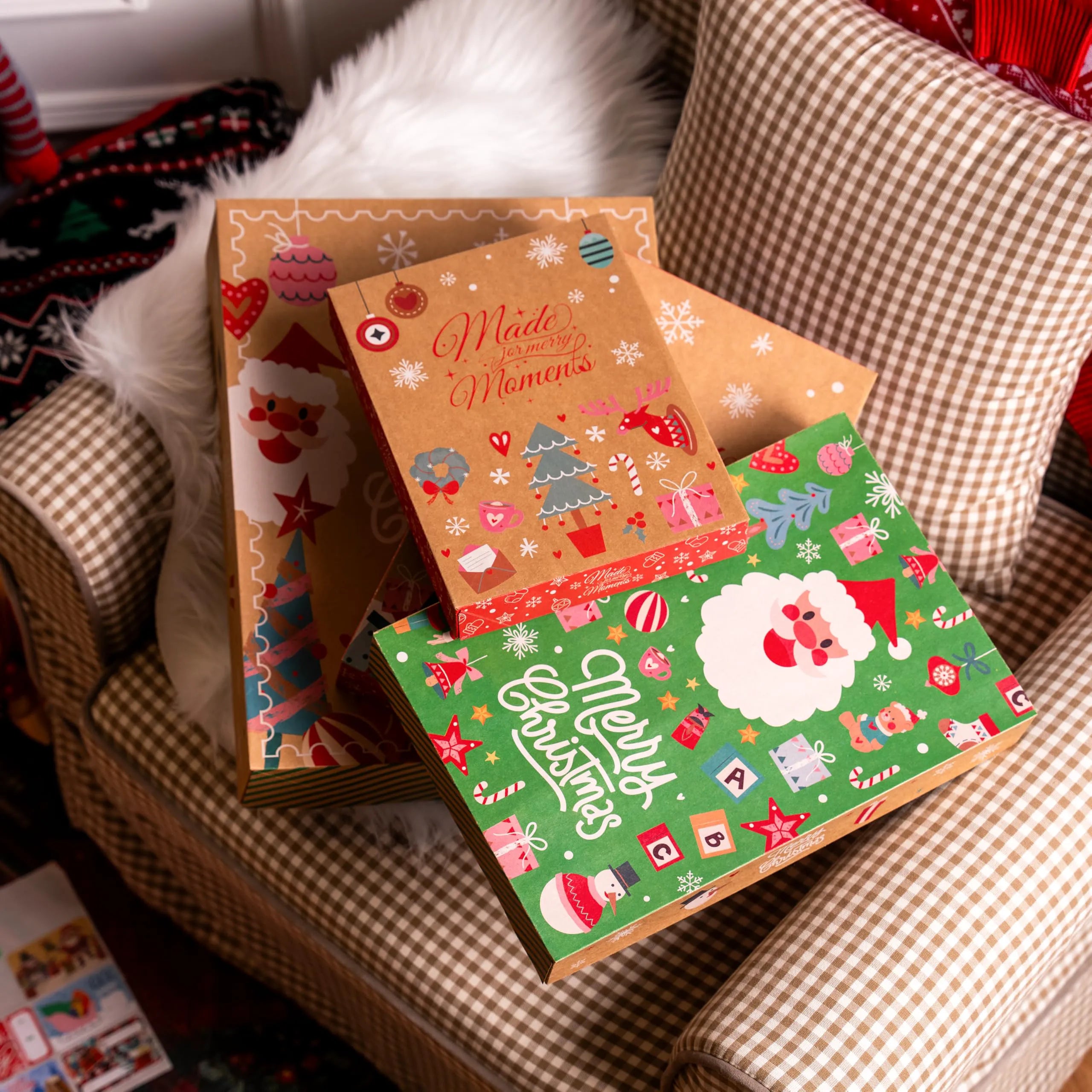 12-Pack Christmas Shirt Gift Boxes with Lids for Presents