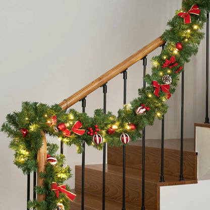 9-Foot Christmas Garland with Lights