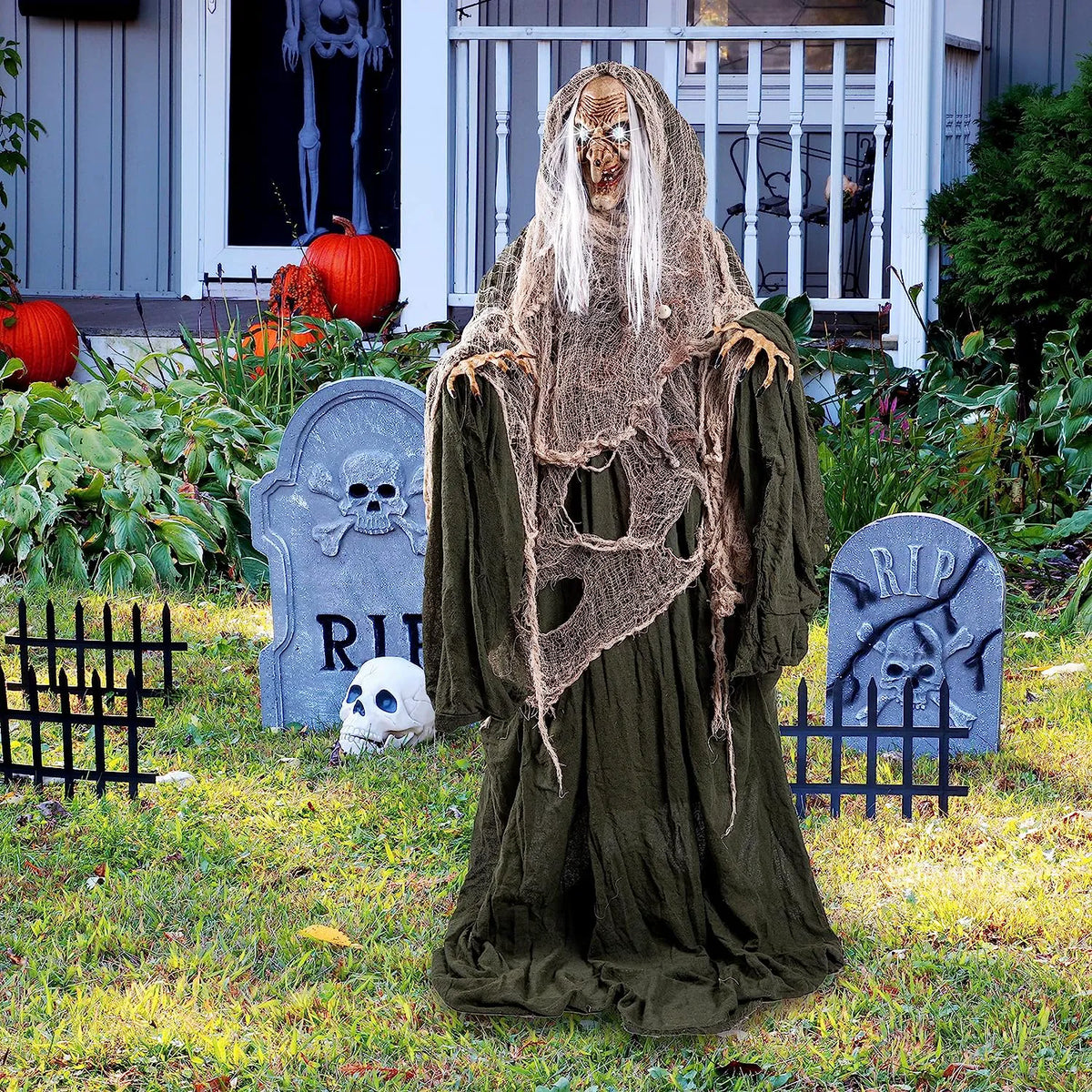 68-Inch Animated Witch Decoration