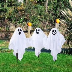3 Pack Halloween Light-Up Ghost Yard Stakes