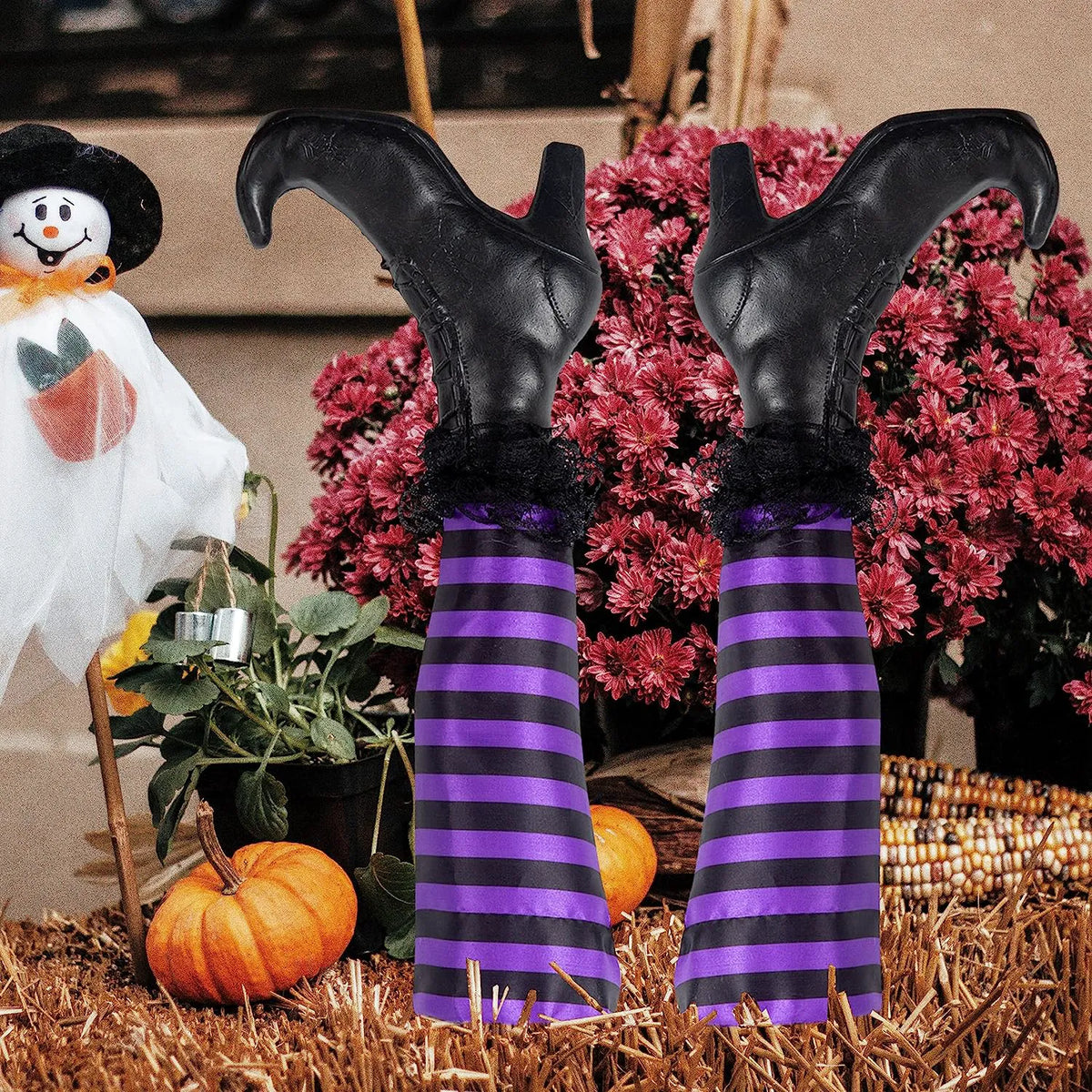 2 Pcs Halloween Light Up Witch Legs, Purple
