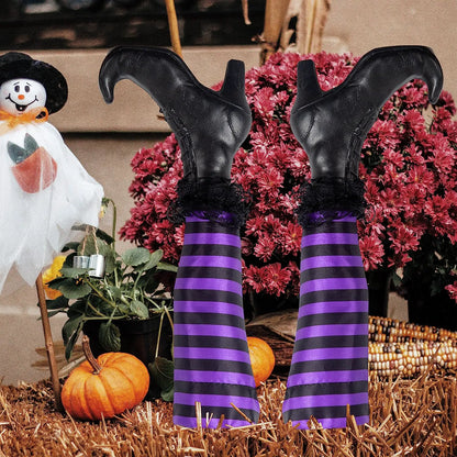 2 Pcs Halloween Light Up Witch Legs, Purple
