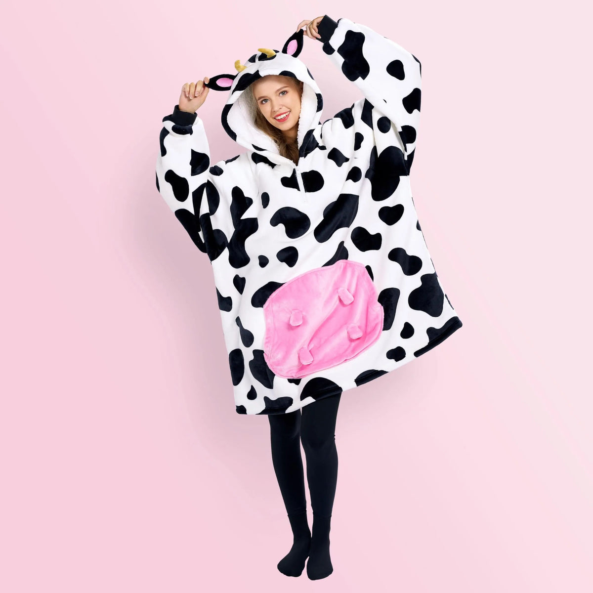 Cozy Sherpa Wearable Blanket Hoodie for Adults