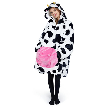 Cozy Sherpa Wearable Blanket Hoodie for Adults