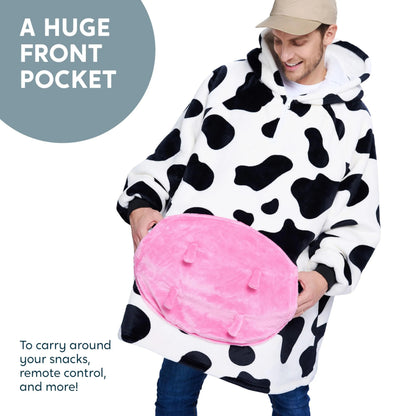 Cozy Sherpa Wearable Blanket Hoodie for Adults