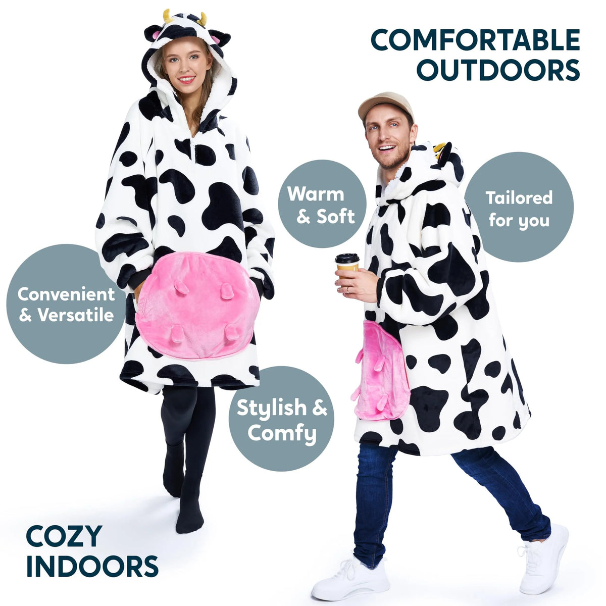 Cozy Sherpa Wearable Blanket Hoodie for Adults