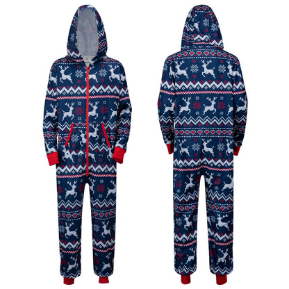 Men's Loose Christmas Hooded Pajamas