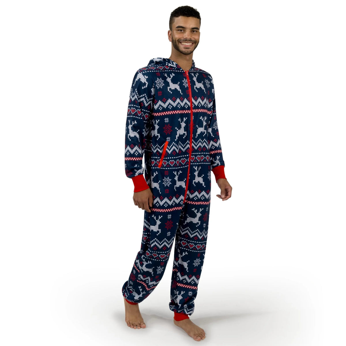 Men's Loose Christmas Hooded Pajamas