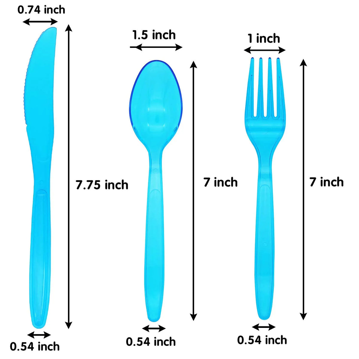 Neon Hard Plastic Cutlery (288-Piece Set)