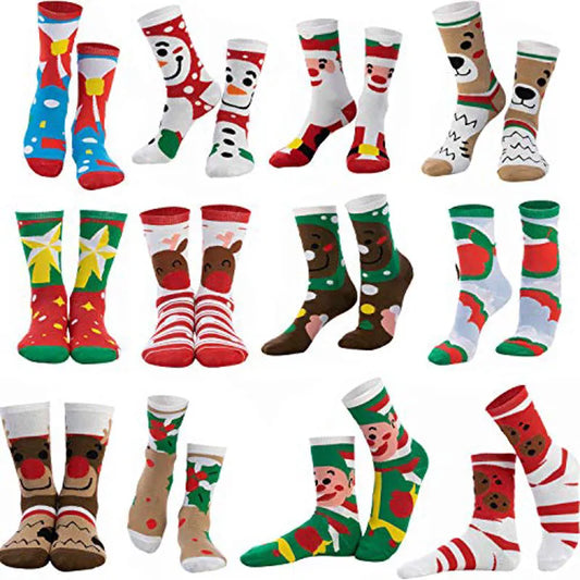 12-Pack Soft Cotton Christmas Socks