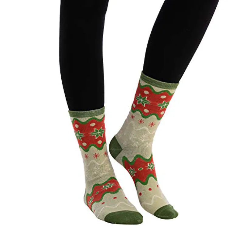 12 Pairs of Christmas Holiday Crew Socks