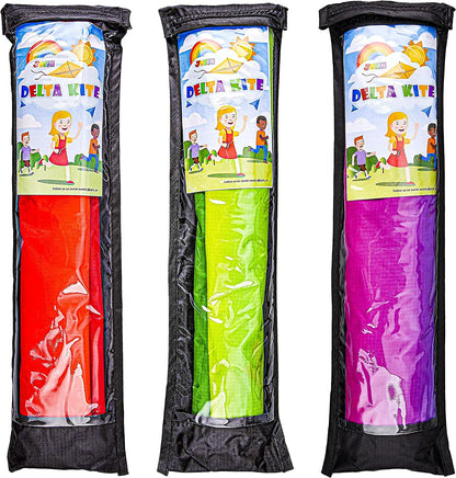 Big Delta Kite 3-Pack (Red, Green, Purple)