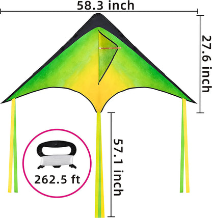 Big Delta Kite 3-Pack (Red, Green, Purple)
