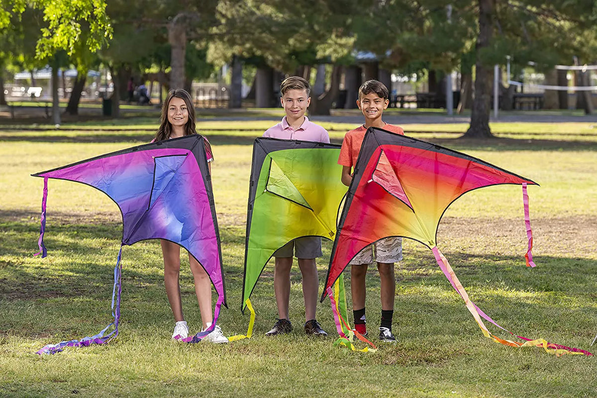 Big Delta Kite 3-Pack (Red, Green, Purple)