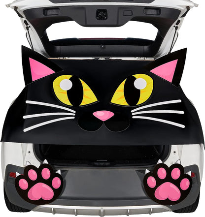 Black Cat Halloween Trunk-or-Treat Decor Kit