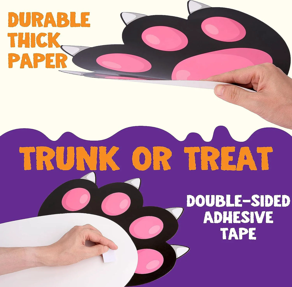 Black Cat Halloween Trunk-or-Treat Decor Kit