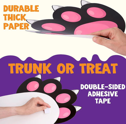 Black Cat Halloween Trunk-or-Treat Decor Kit