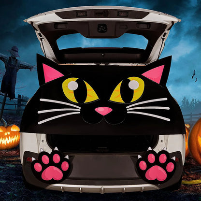 Black Cat Halloween Trunk-or-Treat Decor Kit
