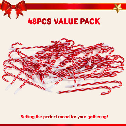 Candy Cane Ballpoint Pens, 48 Pack