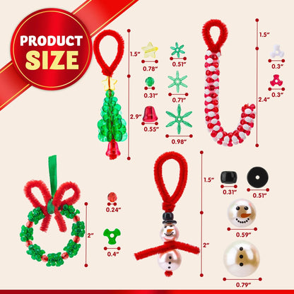 Christmas Beaded Ornament Craft - Make Up to 40 Hanging Ornaments