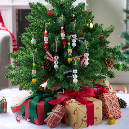 Christmas DIY Wooden Beads Craft - Printed Round Wood Beads