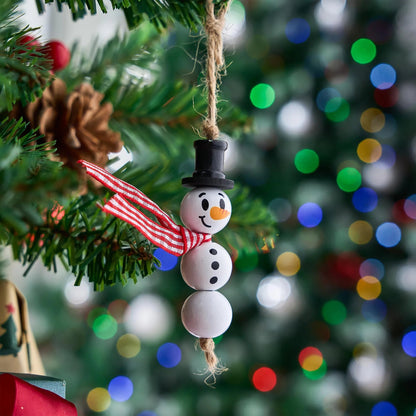 Christmas DIY Wooden Beads Craft - Printed Round Wood Beads