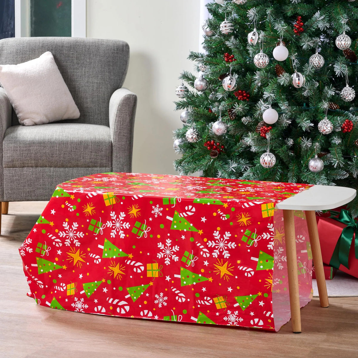 Oversized Christmas Gift Bag 56"x36" - Large Plastic Gift Wrapping Bag