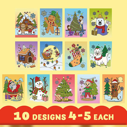 Christmas Mini Coloring Booklets (48 Pack)