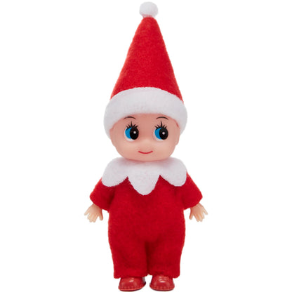 Christmas Red Tiny Soft Plush Elf Doll for Holiday Decor