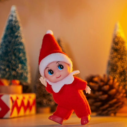 Christmas Red Tiny Soft Plush Elf Doll for Holiday Decor