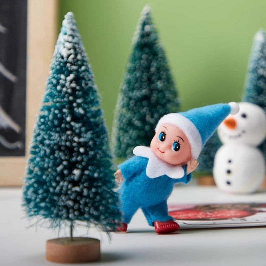 Blue Tiny Elf Soft Plush Christmas Doll