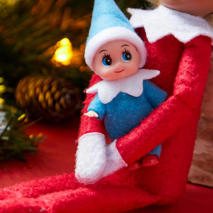 Blue Tiny Elf Soft Plush Christmas Doll