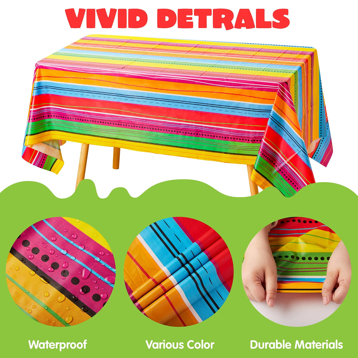 Cinco De Mayo Multicolor Plastic Tablecover, 6 Pack